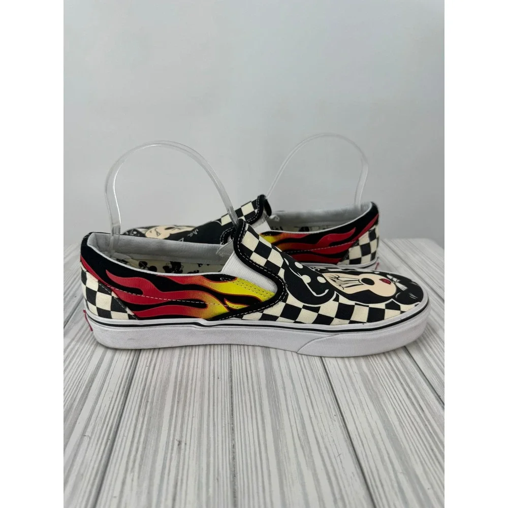 Vans Disney x Mickey & Minnie Flame Classic Slip On Women Size 10 Mens Size 8.5 - Picture 9 of 12
